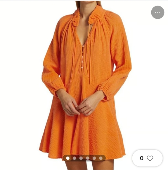 MAGASCHONIORGANIC COTTON ORANGE DRESS - Picture 1 of 12